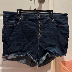 Torrid button fly denim shorts